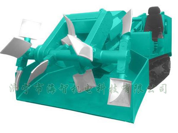 為了提高裝載效率，在取料方面通過滾耙式旋轉(zhuǎn)連續(xù)取料的方式