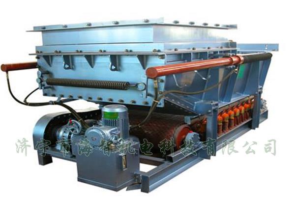 它將帶式（甲帶）給料機(jī)的手動檢修閘門改為電動、液動或氣動控制閥門，增大了閘門推力